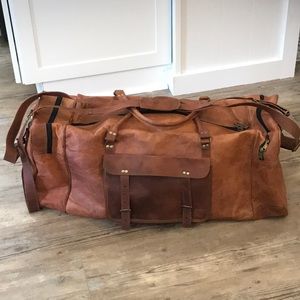 NWOT Leather Duffle Bag